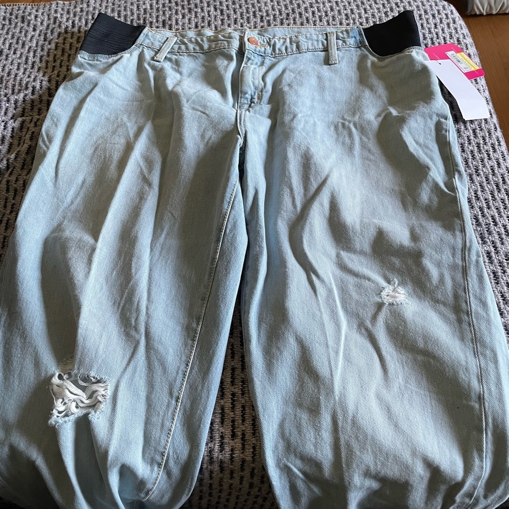 Isabel maternity acid wash boyfriend Jean size 14
